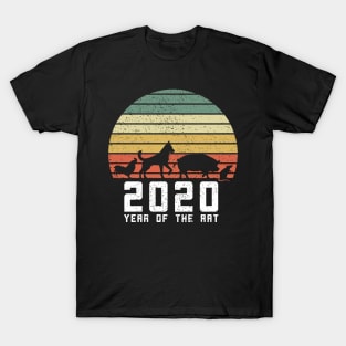 Year Of The Rat 2020 Vintage Evolution Chinese Zodiac T-Shirt